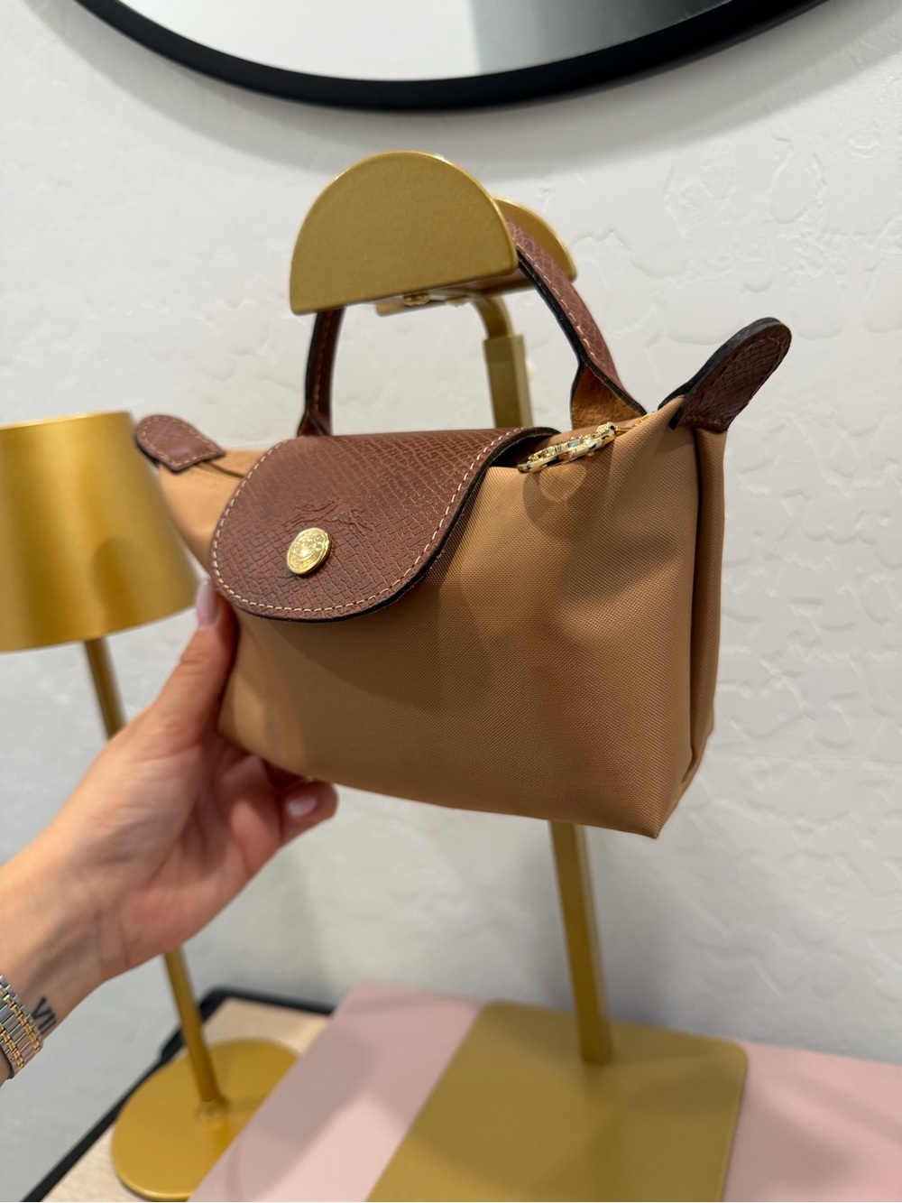 Longchamp Le Pliage Pouch with Top Handle - Picture 8 of 11
